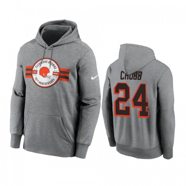 Cleveland Browns Nick Chubb Heather Gray 75th Anni...