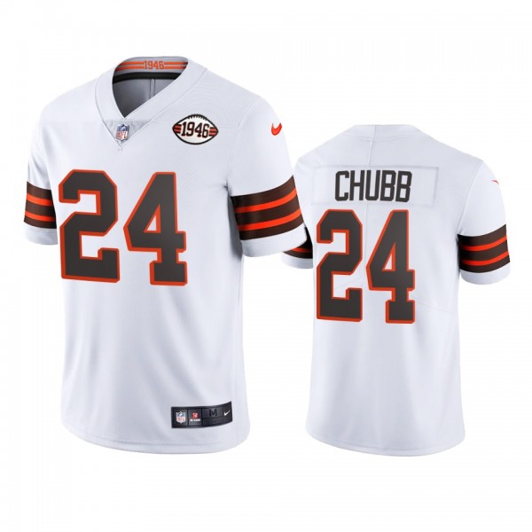 Cleveland Browns Nick Chubb White Vapor Limited 75...