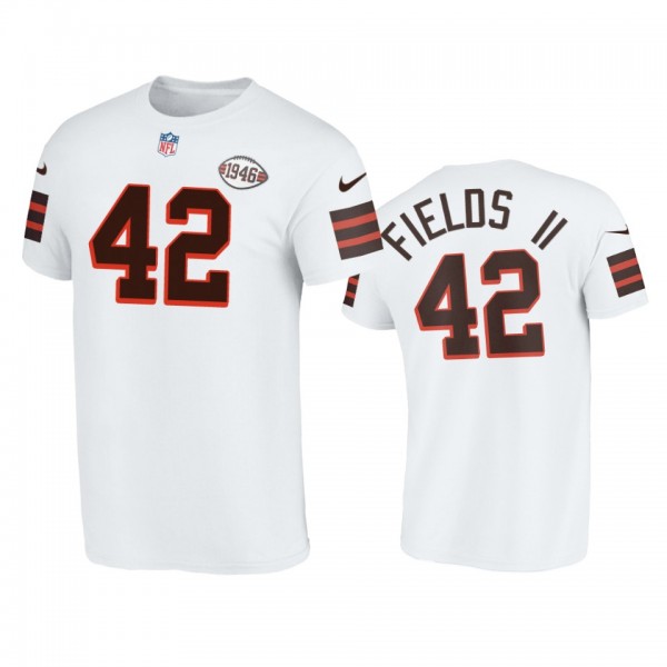 Cleveland Browns Tony Fields II White 1946 Collect...
