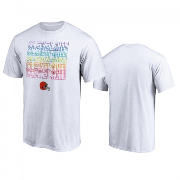 Cleveland Browns White City Pride T-Shirt