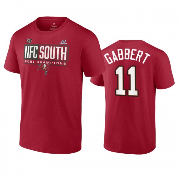 Tampa Bay Buccaneers Blaine Gabbert Red 2021 NFC South Division Champions Blocked Favorite T-Shirt