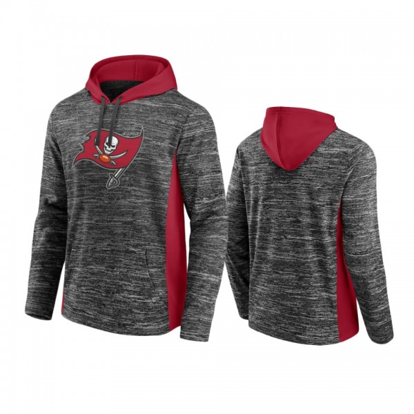 Tampa Bay Buccaneers Charcoal Red Instant Replay Pullover Hoodie