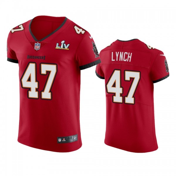 John Lynch Buccaneers Red Super Bowl LV Vapor Elit...