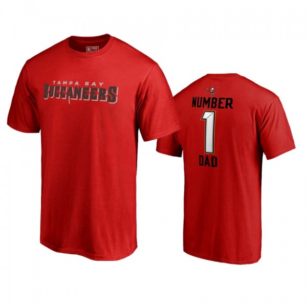Tampa Bay Buccaneers Red 2019 Father's Day #1 Dad T-Shirt