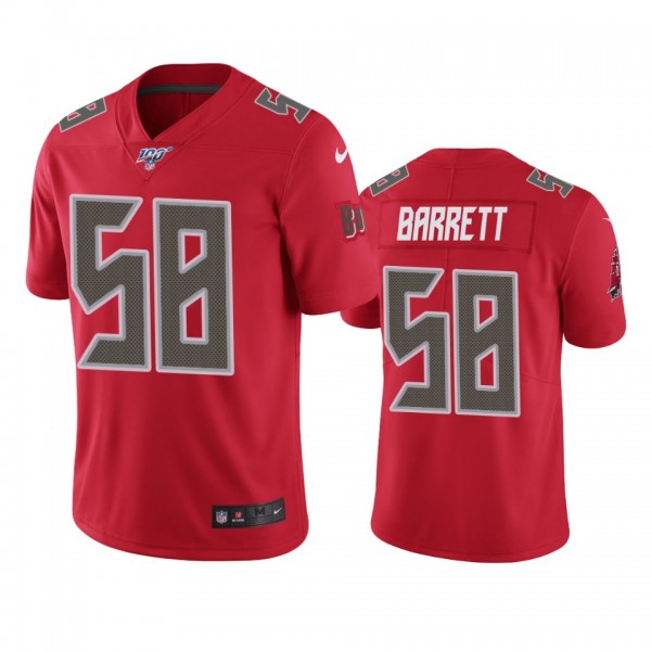 Tampa Bay Buccaneers Shaquil Barrett Red 100th Season Vapor Limited Jersey