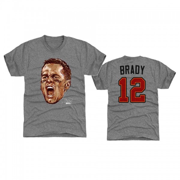 Men's Tampa Bay Buccaneers Tom Brady Gray NFL Career Passing Yards Leaders T-Shirt