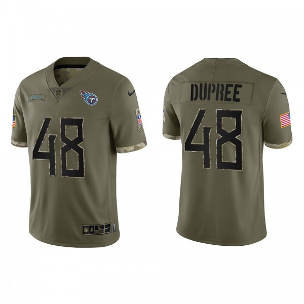 Bud Dupree Tennessee Titans Olive 2022 Salute To S...
