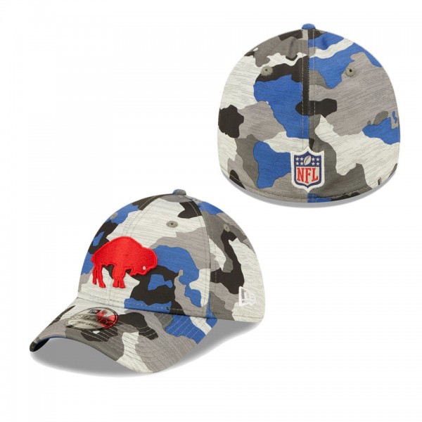Buffalo Bills Camo 2022 NFL Training Camp Official Historic Logo 39THIRTY Flex Hat