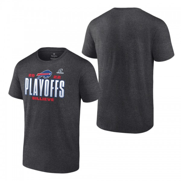Men's Buffalo Bills Charcoal 2022 NFL Playoffs Our Time T-Shirt