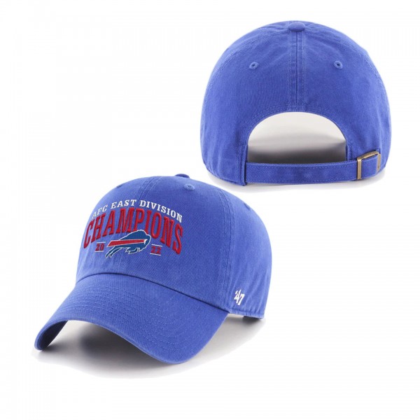 Men's Buffalo Bills Royal 2022 AFC East Division Champions Clean Up Adjustable Hat