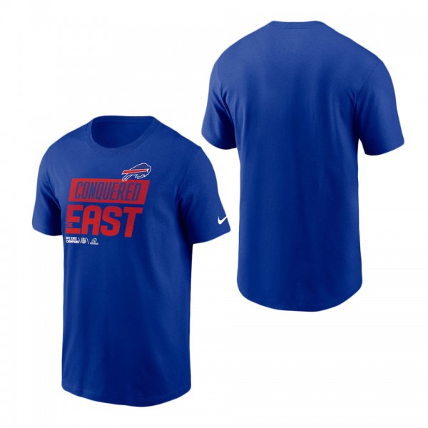 Men's Buffalo Bills Nike Royal 2022 AFC East Division Champions Locker Room Trophy Collection T-Shirt