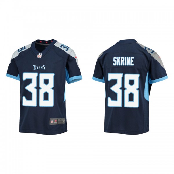 Youth Buster Skrine Tennessee Titans Navy Game Jer...