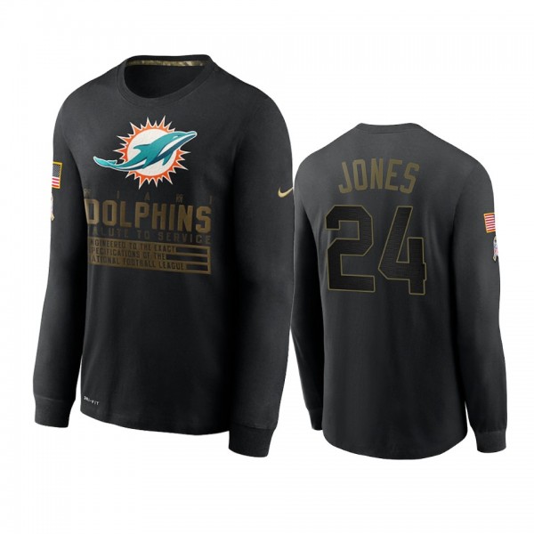 Miami Dolphins Byron Jones Black 2020 Salute To Se...