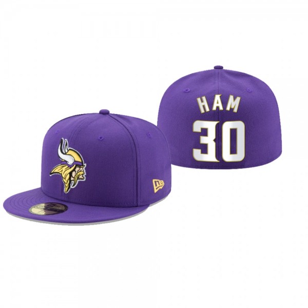 Minnesota Vikings C.J. Ham Purple Omaha 59FIFTY Fi...