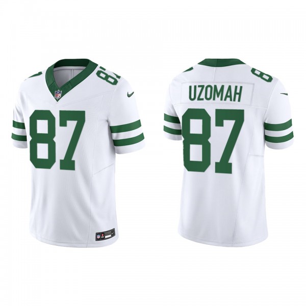 C.J. Uzomah Men's New York Jets White Legacy Vapor F.U.S.E. Limited Jersey