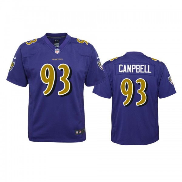 Baltimore Ravens Calais Campbell Purple Color Rush Game Jersey