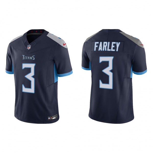 Men's Tennessee Titans Caleb Farley Navy Vapor F.U...