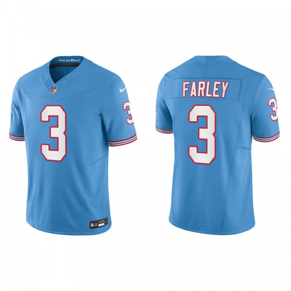 Caleb Farley Tennessee Titans Light Blue Oilers Th...