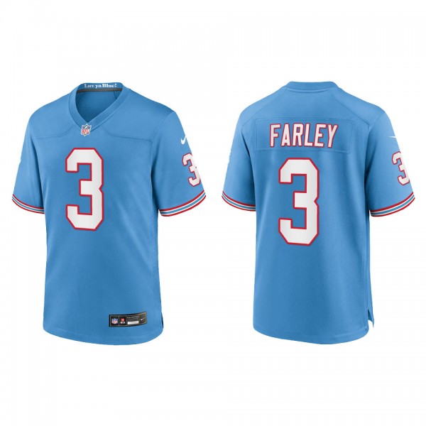 Caleb Farley Youth Tennessee Titans Light Blue Oil...
