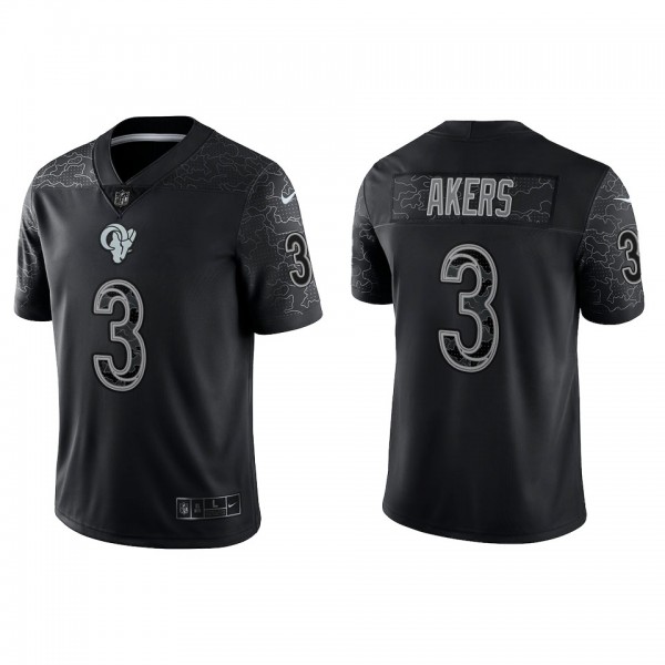 Cam Akers Los Angeles Rams Black Reflective Limited Jersey