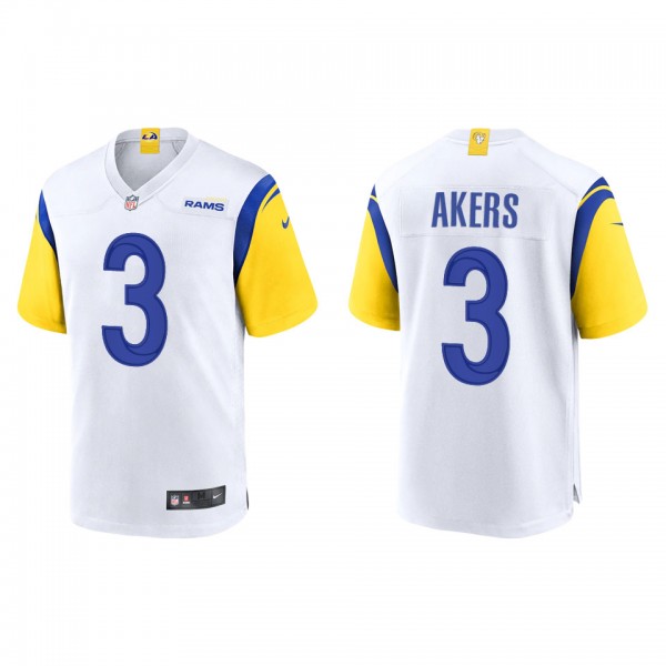 Men's Los Angeles Rams Cam Akers White Alternate G...