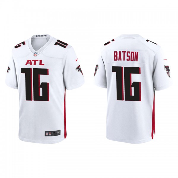 Men's Atlanta Falcons Cameron Batson White Game Je...