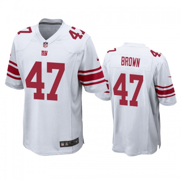 New York Giants Cameron Brown White Game Jersey