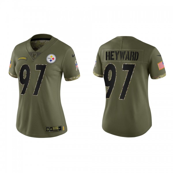 Cameron Heyward Women's Pittsburgh Steelers Olive ...