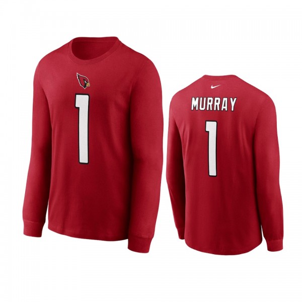 Arizona Cardinals Kyler Murray Red Name Number Lon...
