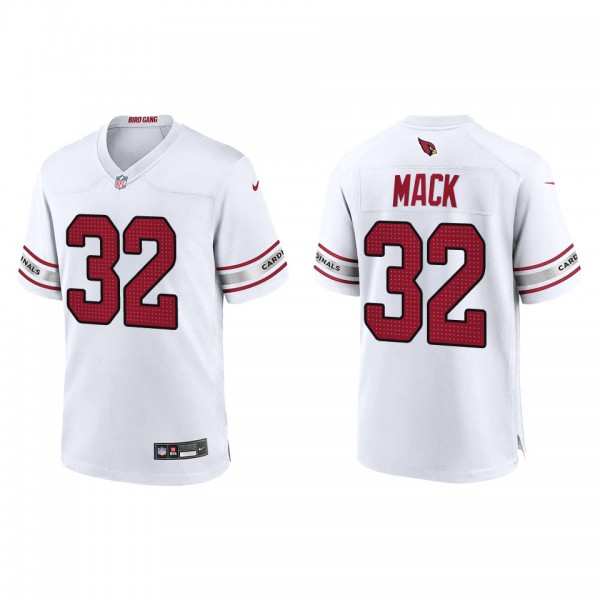 Men's Arizona Cardinals Marlon Mack White Game Jer...
