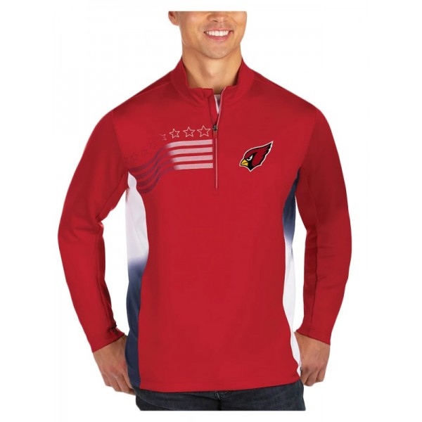 Arizona Cardinals Red White Liberty Quarter-Zip Pullover Jacket