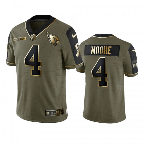 Arizona Cardinals Rondale Moore Olive Gold 2021 Salute To Service Limited Jersey