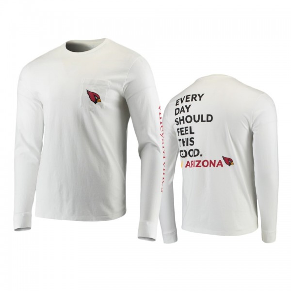 Arizona Cardinals White Vineyard Vines Every Day Should Feel This Good T-Shirt