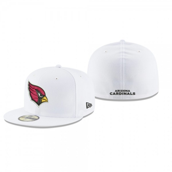 Arizona Cardinals White Omaha 59FIFTY Fitted Hat
