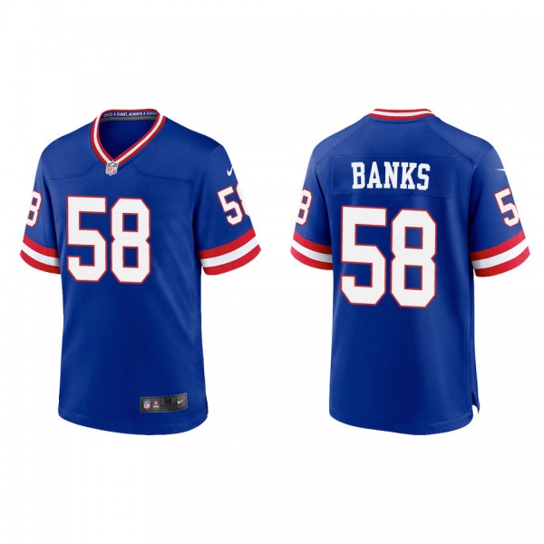 Carl Banks Giants Royal Classic Game Jersey