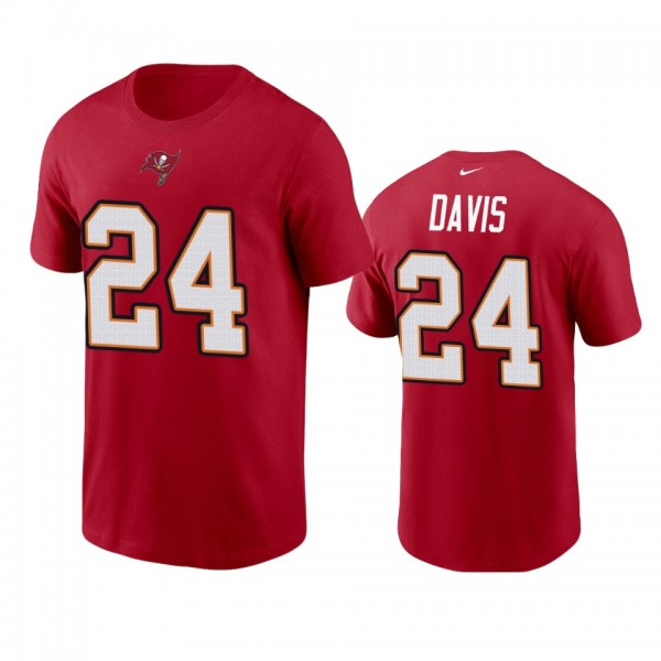 Tampa Bay Buccaneers Carlton Davis Red Name Number...