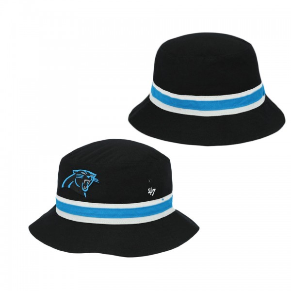 Men's Carolina Panthers '47 Black Striped Bucket Hat