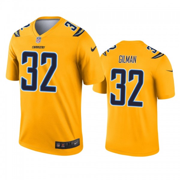 Los Angeles Chargers Alohi Gilman Gold Inverted Le...