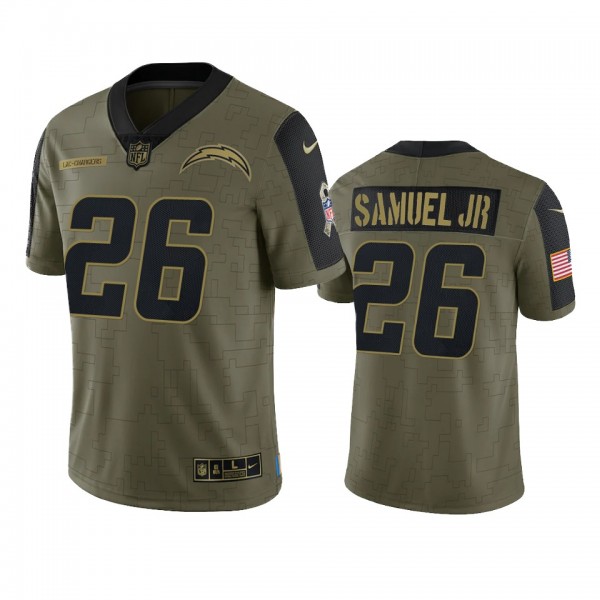 Los Angeles Chargers Asante Samuel Jr. Olive 2021 ...