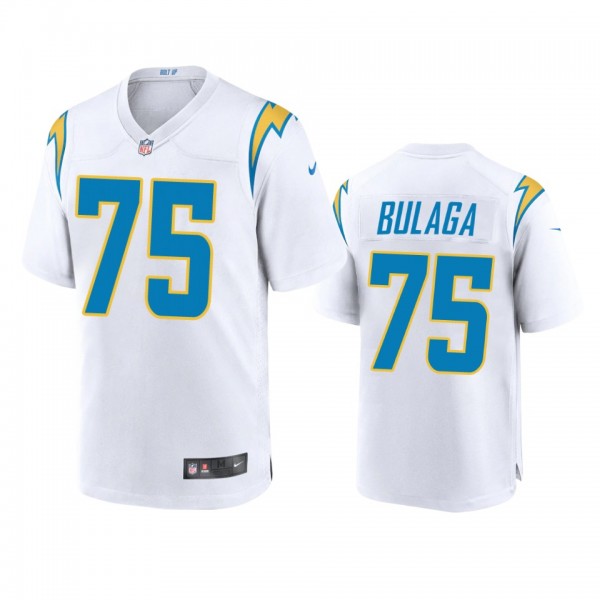 Los Angeles Chargers Bryan Bulaga White Game Jerse...