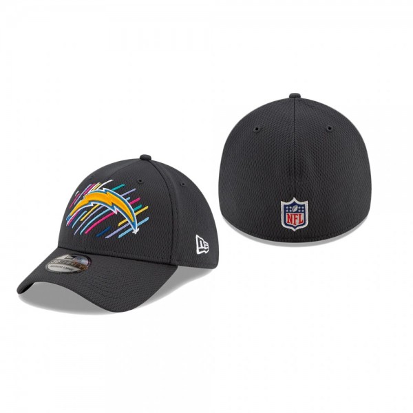 Los Angeles Chargers Charcoal 2021 NFL Crucial Catch 39THIRTY Flex Hat