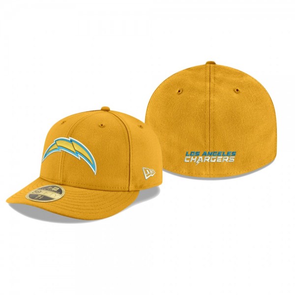 Los Angeles Chargers Gold Omaha Low Profile 59FIFTY Team Hat
