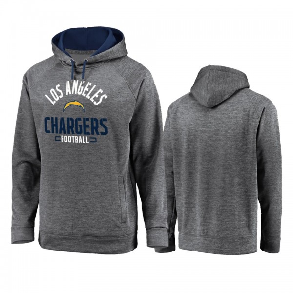 Los Angeles Chargers Gray Battle Charged Raglan Pu...