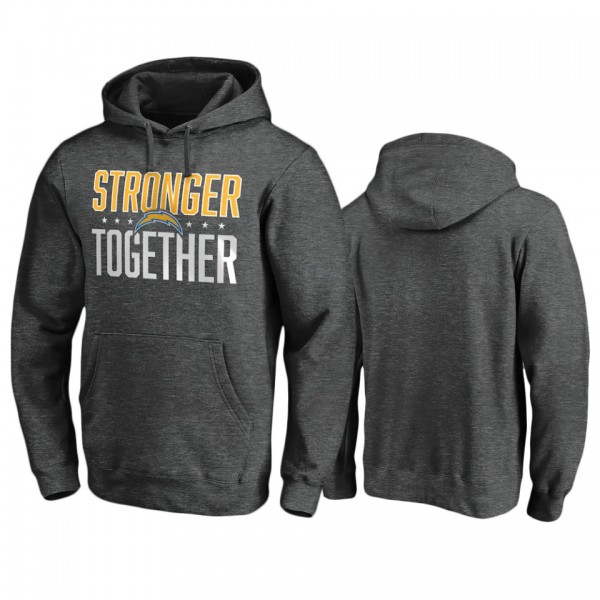 Los Angeles Chargers Heather Charcoal Stronger Tog...