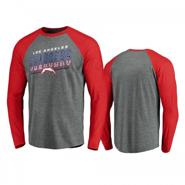 Los Angeles Chargers Heathered Gray Team Freedom T...