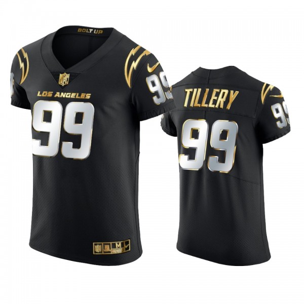 Los Angeles Chargers Jerry Tillery Black Golden Edition Elite Jersey - Men's