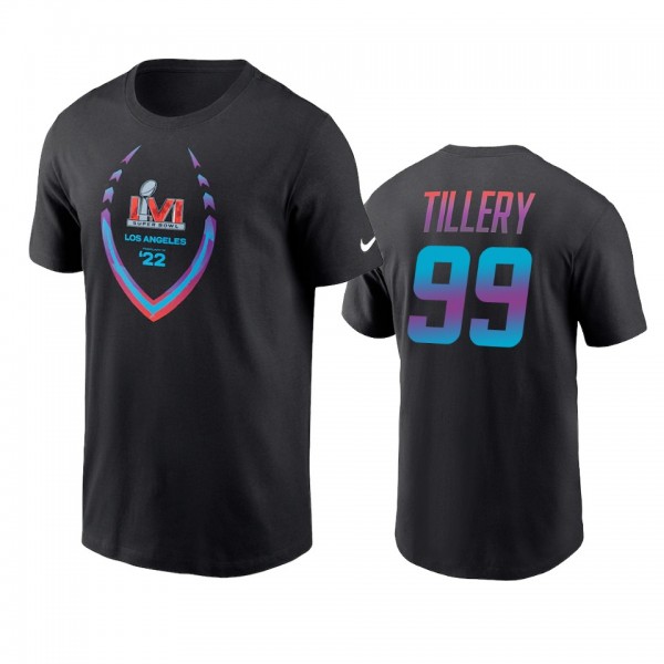 Los Angeles Chargers Jerry Tillery Black Super Bowl LVI T-Shirt