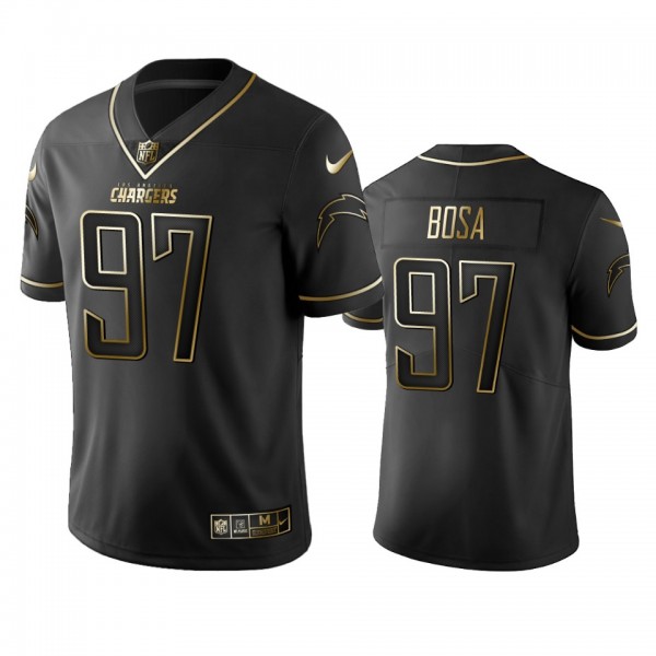 Joey Bosa Chargers Black Golden Edition Vapor Limited Jersey