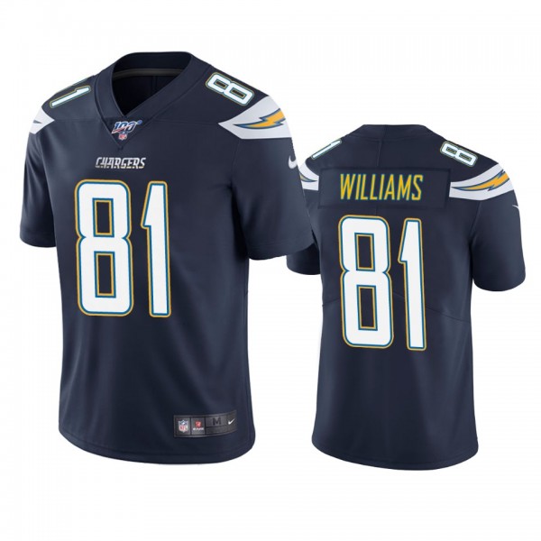 Los Angeles Chargers Mike Williams Navy 100th Seas...