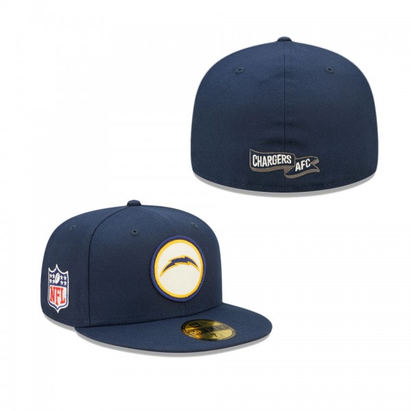 Men's Los Angeles Chargers Navy 2022 Sideline 59FIFTY Historic Fitted Hat